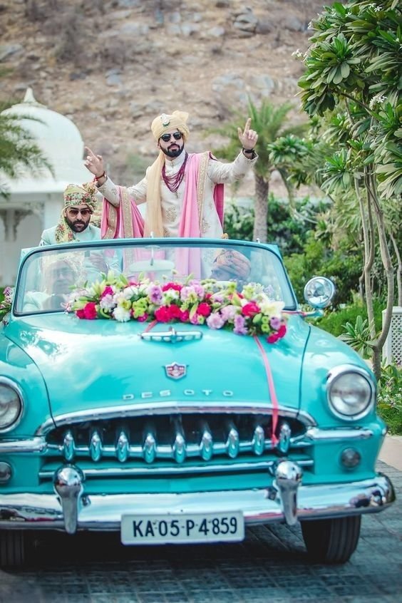 Groom Vintage Car Dance